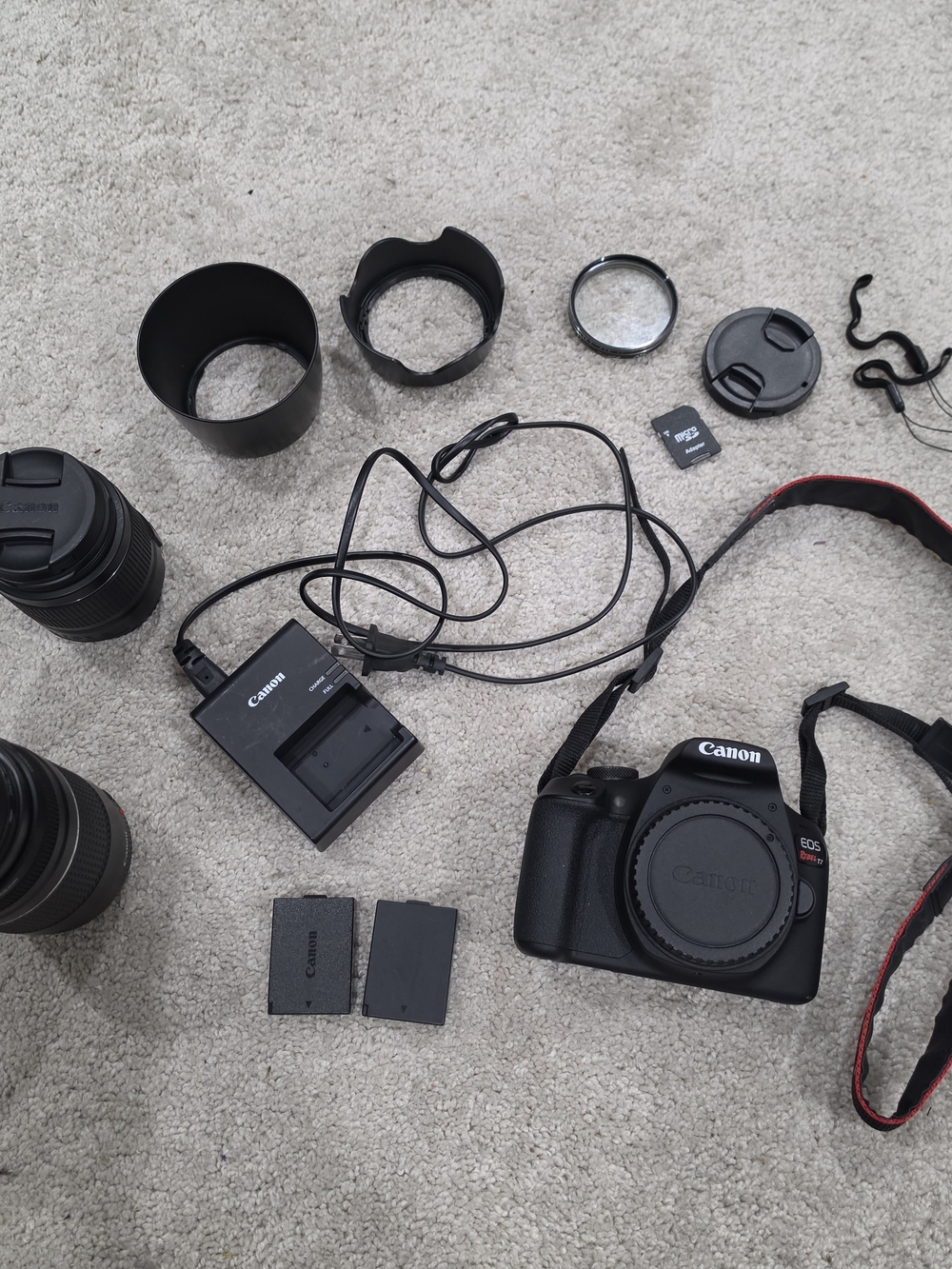 Canon Reble T7 Photographer Set Up